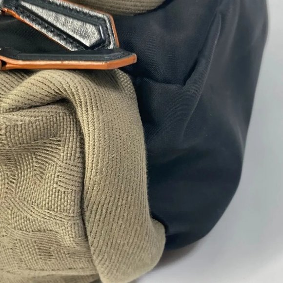 Auth FENDI 7VZ048 Backpack Zucca multi Bag Backpack Black/orange x khaki - Picture 3 of 16